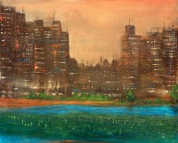 Hamid Alvi, 26 x 32 inch, Oil on Canvas, Landscape Painting, AC-HA-090 Hamid Alvi, 26 x 32 inch, Oil on Canvas, Landscape Painting, AC-HA-090